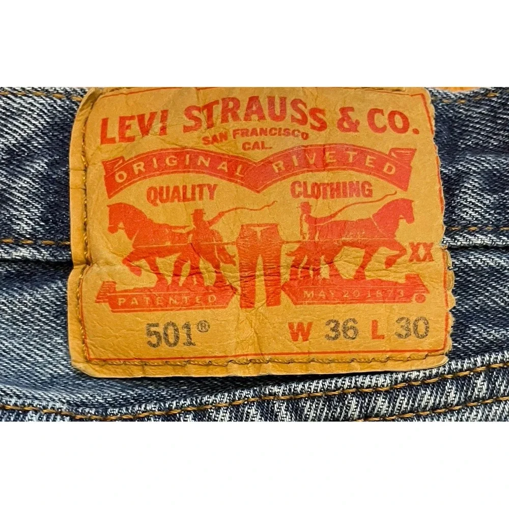 Levi's jean pants blue 501 men's size‎ W36 L30